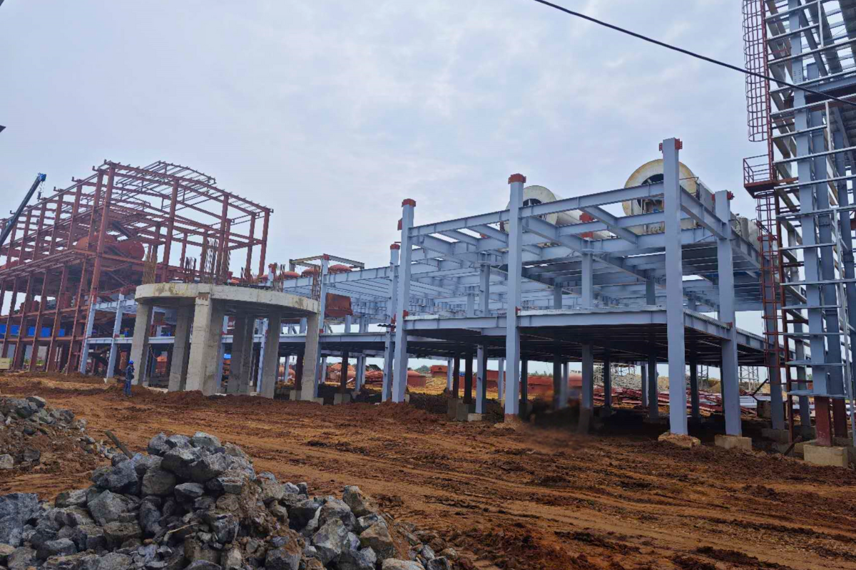 myanmar-ever-green-sugarcane-cleaning-section’s-supplementary-steel-structure