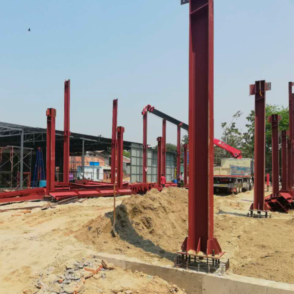 H-Beam Column Erection