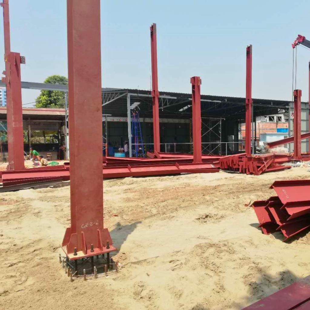 H Column Installation Site Yangon