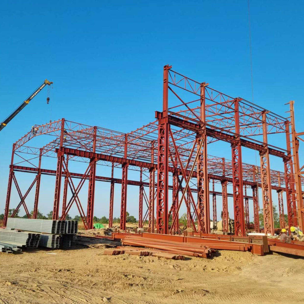 Truss Column Installation Site