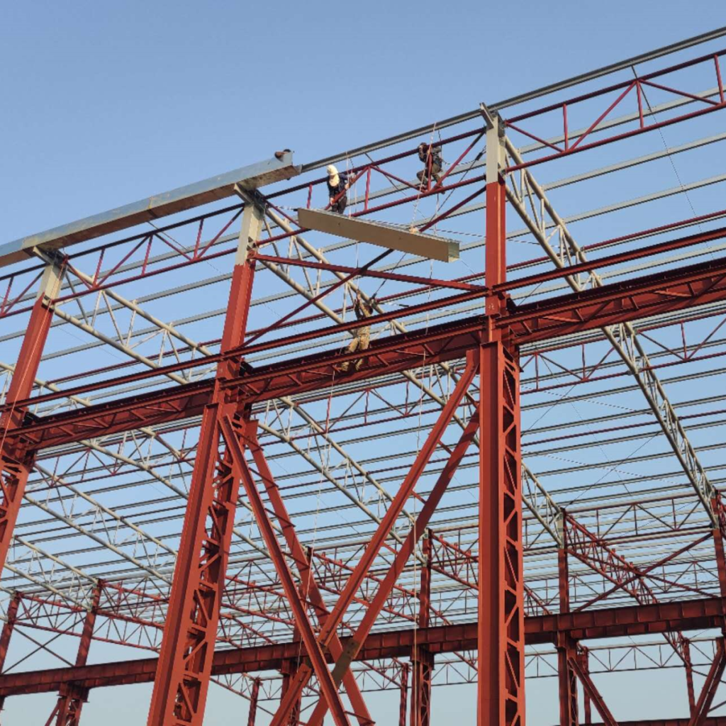 Truss Column Installation Site Myanmar