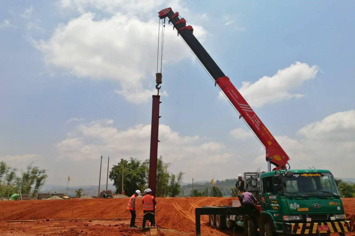 ctc-tea-factory-aung-pan-box-column-installation-front-view