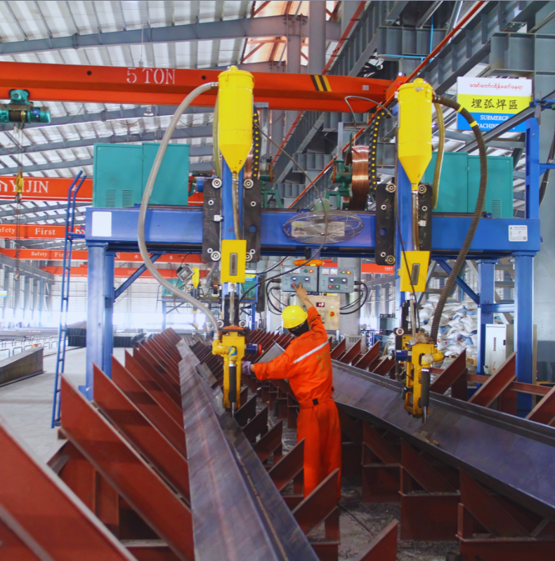 myanmar-yi-jin-steel-structure-production-factory-submerge-machine