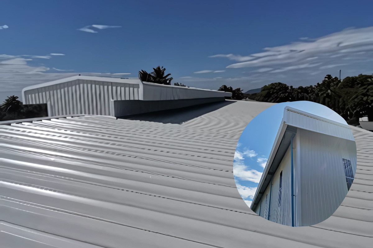 phoe-la-min-steel-structure-rice-warehouse-roof-gutter-installation