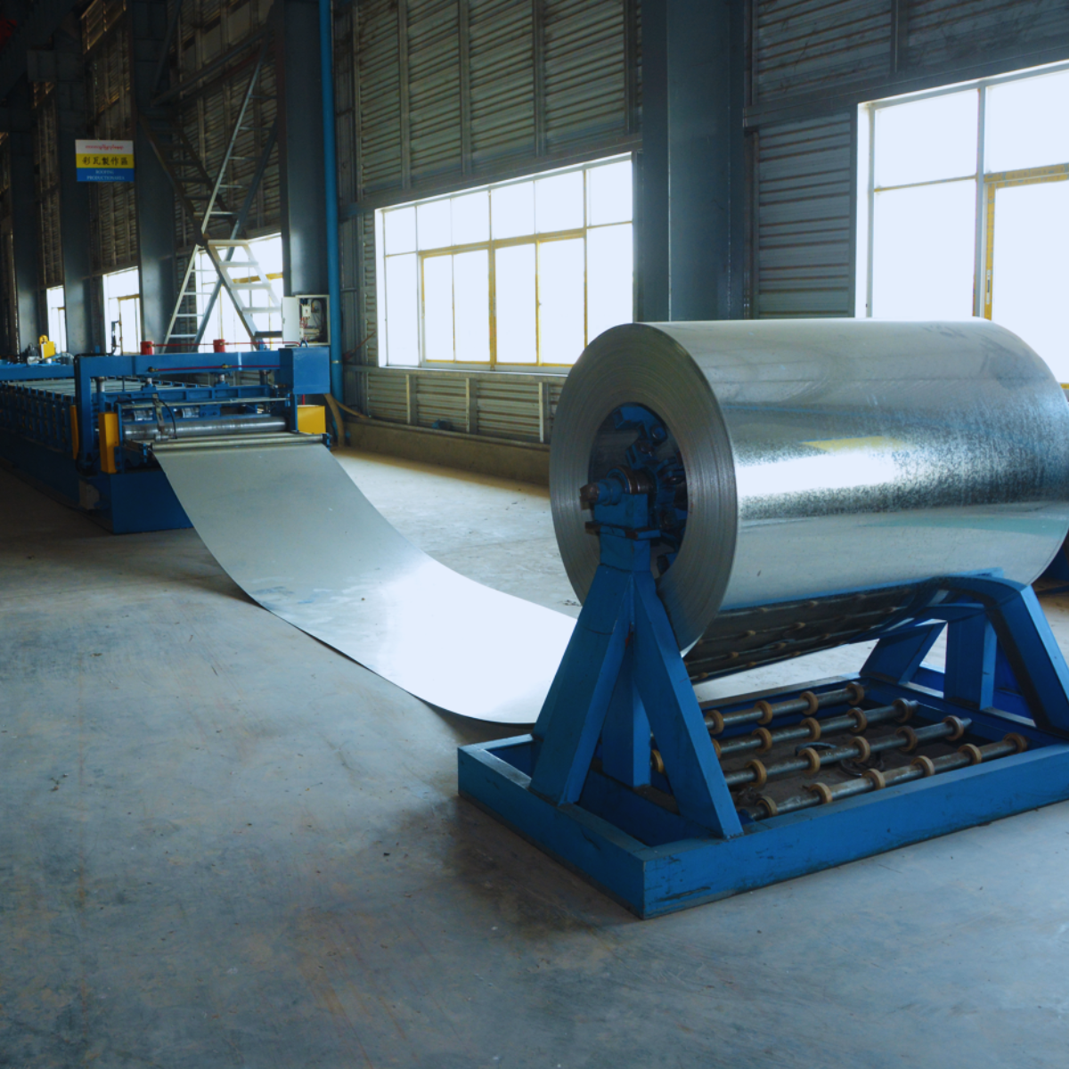 roof-metal-sheet-production-area-myanmar-yi-jin-steel-structure-fabrication-factory