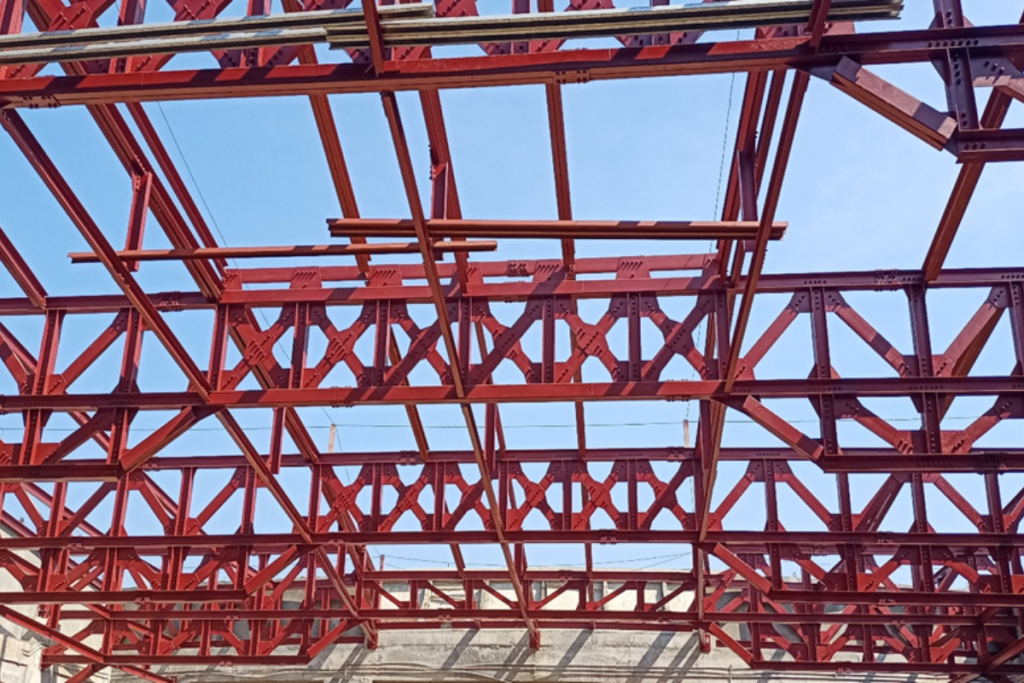 university-wisdom-land-convocation-hall-steel-structure-installation-canopy-member-hlegu-yangon-myanmar