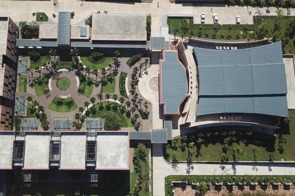 university-wisdom-land-drone-view