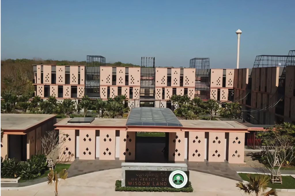 university-wisdom-land-entrance-pavillion-steel-structure-installation-myanmar-yi-jin