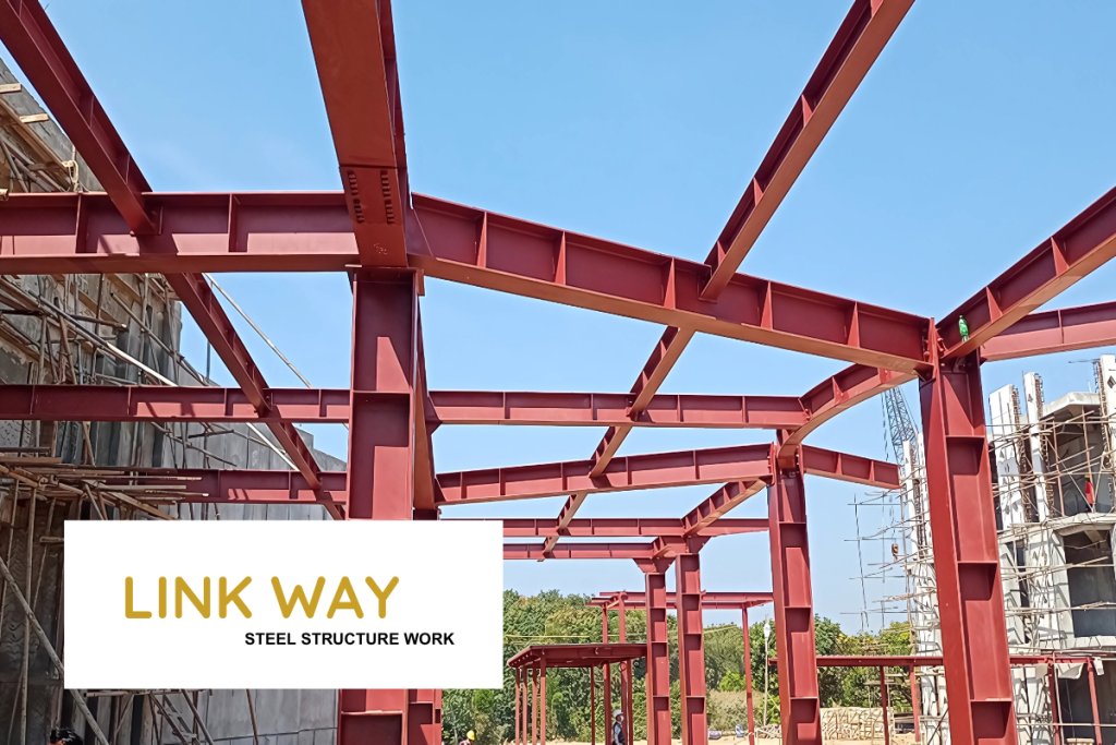 university-wisdom-land-link-way-steel-structure-h-beam-installation-T-member-hlegu-yangon-myanmar-myanmar-yi-jin-steel-structure-companuy-limited-project