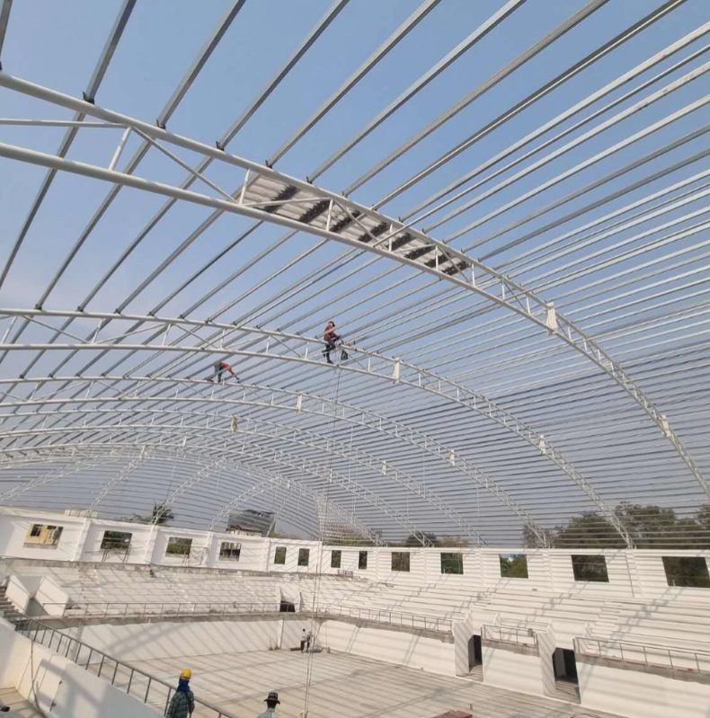 Curved Rafter Installation