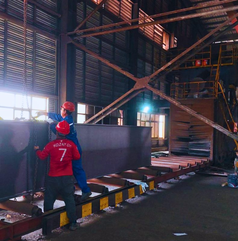 H Beam Blasting Process