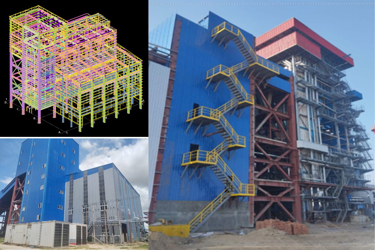 Mandalay Beverage Enterprise Boiler and Turbine Steel Structure Installation