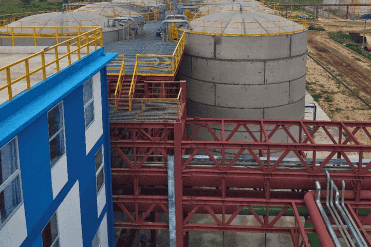 Mandalay Beverage Enterprise Fermentation Platform Steel Structure Erection