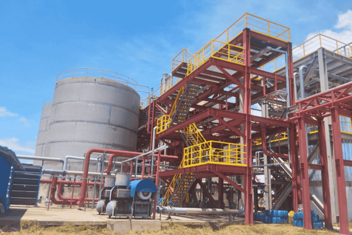 Mandalay Beverage Enterprise Fermentation Platform Steel Structure Installation