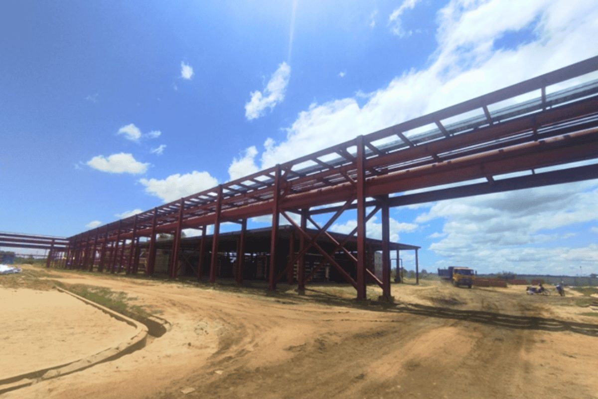 Mandalay Beverage Enterprise Pipe Rack Steel Structure Installation Project
