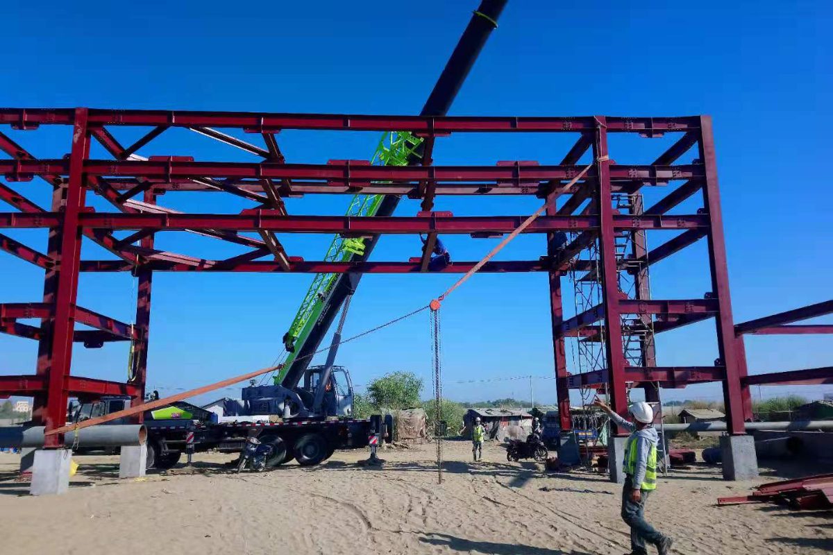 Steel Structure Pipe Rack Jatty Building Installation Site