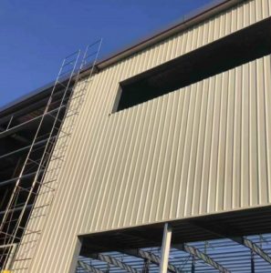 Steel Structure Warehouse Wall Cladding Installation