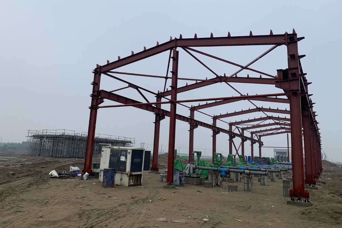 ZSY Gasoline Pump Shed Steel Structure Installation
