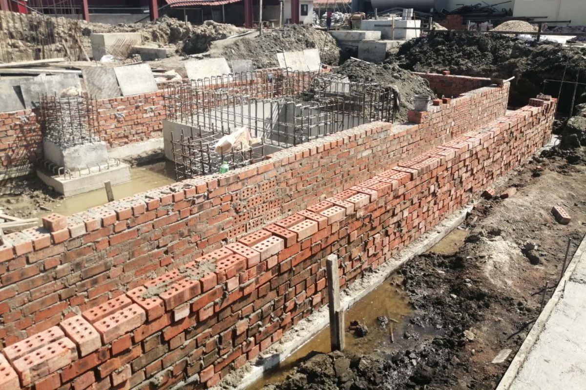 Steel structure warehouse substructure works for Paragon Printing Manufacturing Company Limited by Myanmar Yi Jin