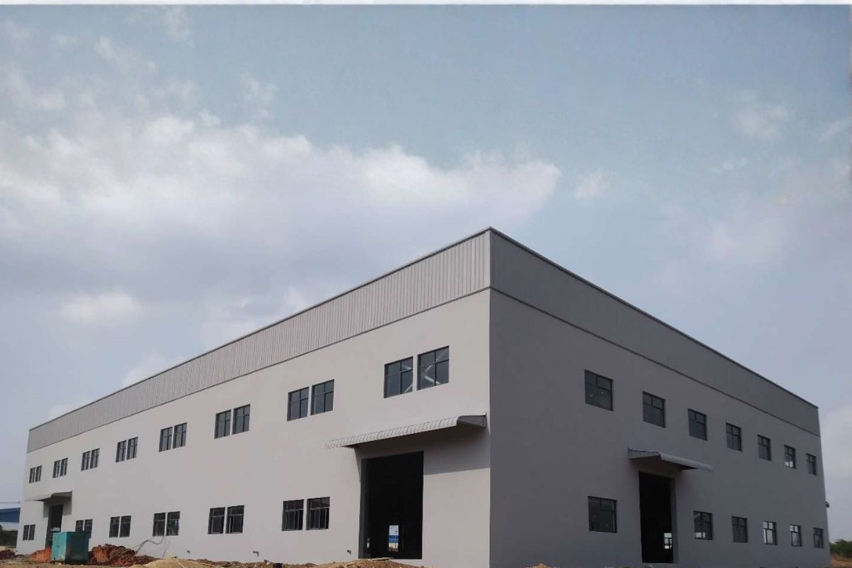 DXF Steel Structure Warehouse Construction Project at Bago by Myanmar Yi JIn