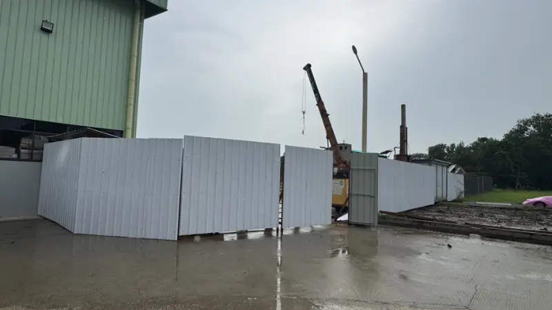 Heavy piling equipment and foundation works for Performance Auto International Co. Ltd steel structure warehouse factory extension in Yangon