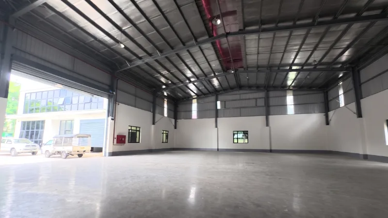 Completed turnkey interior steel framing and doorway access for Lwai Ngin Lwai Kham Co. Ltd facility