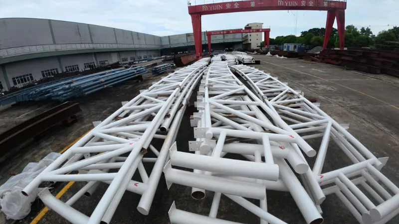 Factory fabricated structural steel roof trusses for Dagon University Recreation Center roofing system